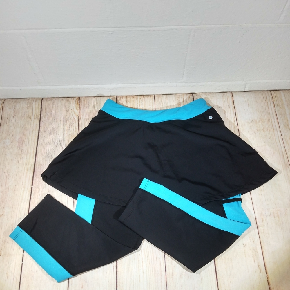 Anivivo black/blue skirted leggings